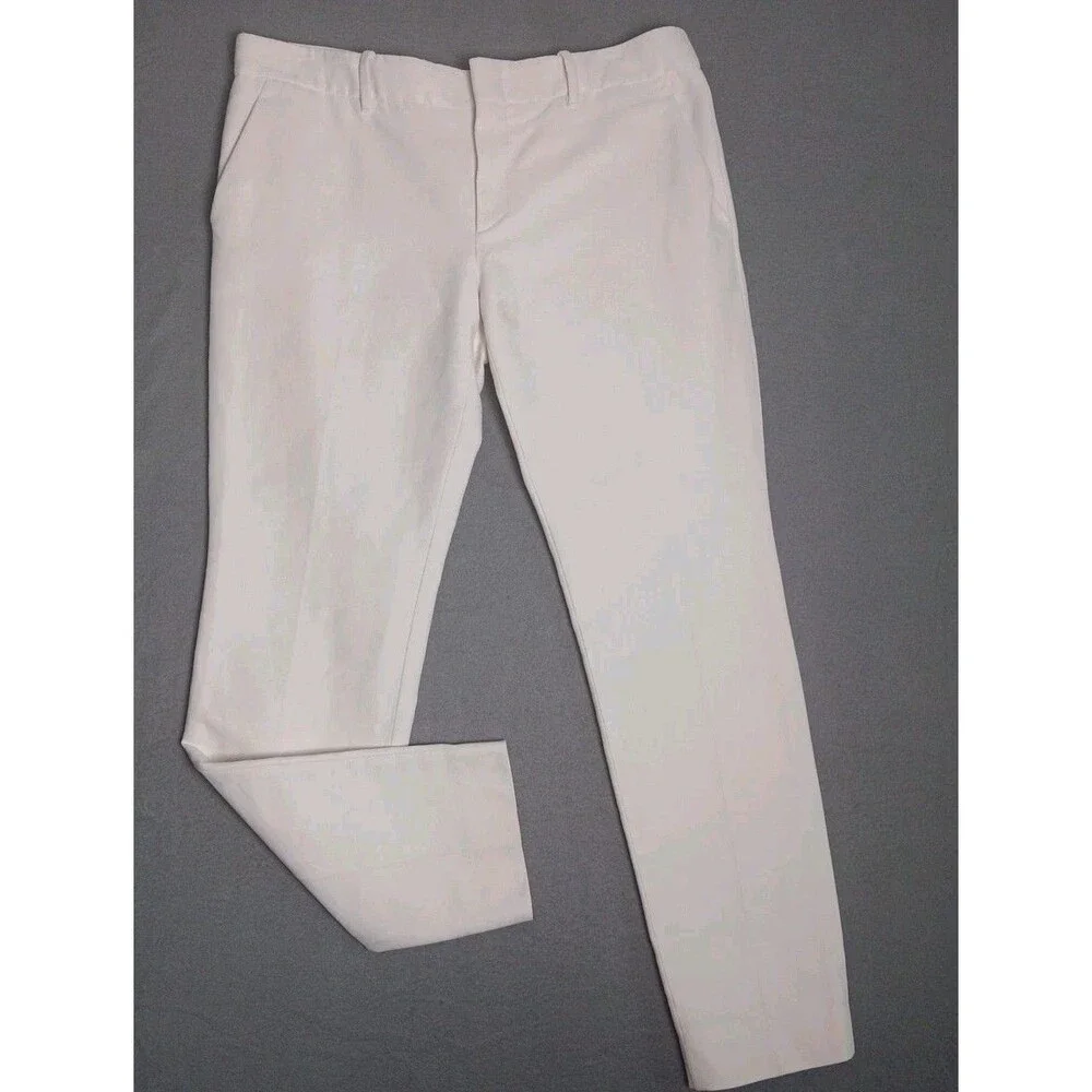 Gucci Men’s Ivory Silk Blend Dress Pants IT 44 Slim Tailored Made in Italy